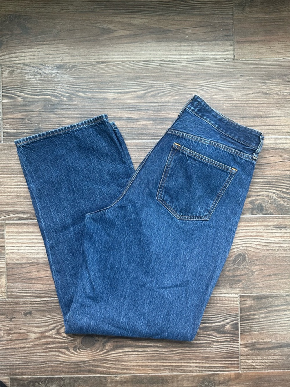 Abercrombie & Fitch Straight Leg Jeans  Loose High Rise Classic Blue curve love - Picture 11 of 12